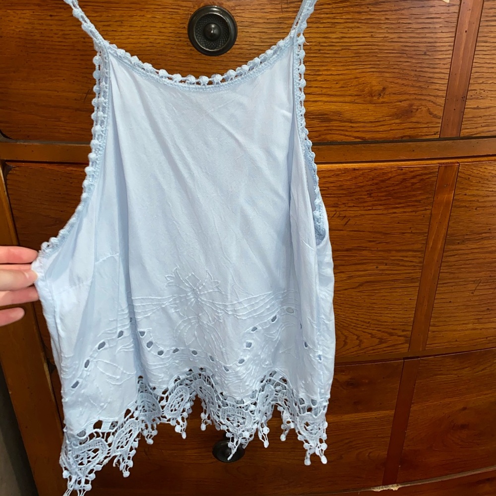 Kendall & Kylie light blue shirt